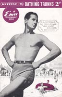 Vintage Mens Swimwear Knitting Pattern