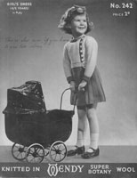 vintage girls dress 1930s  knitting pattern