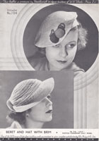 vintage ladies hats in crochet 1930s 