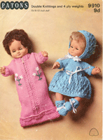 Lovely vintage knitting pattern for a 12 inch doll
