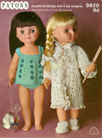 dools vintage knitting pattern