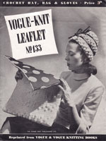vintage vogue ladies hat and bag crochet pattern 1940s
