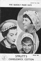 vintage ladies crochet hat pattern 1950s
