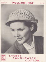 vintage ladies crochet hat pattern 1950s
