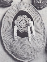 vintage crochet peg bag 1975