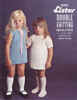 vintage little girls crochet dress pattern 1960s