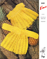 vintage dress and jacket crochet pattern for baby 1970