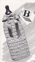 vintage crochet bottle cover
