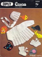 crochet baby matinee jacket vintage