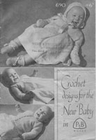vintage baby crochet pattern patons 1950