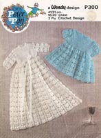 crochet baby christening dress pattern vintage 