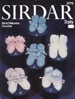 crochet pattern for baby bootees vintage