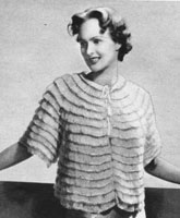 Vintage Crochet Knitting Pattern Bedjacket