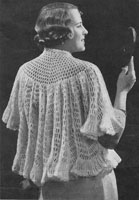 Back view of bedjacket