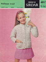 vintage childs crochet cardigan pattern 1969