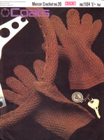 vintage crochet golves steerign wheel cover 1960s
