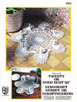 crochet table mat with raised swans