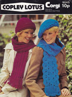 vintage ladies crochet hat and scarf patterns