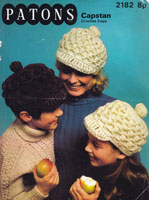 vintage knitting pattern for ladies hat 1970 fab