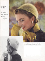 vintage knitting ladies hat pattern 1950s