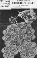 vintage crochet mats pattern 1940s