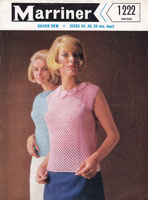 vintage marriner 1222 ladies crochet top pattern summer 1960s