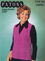 Patons 2378 Ladies crochet waistcoat pattern