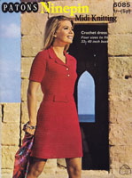 vintage shirt waist crochet dress pattern paton 6085 