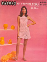 1960s summer mini dress knitting patterns