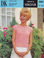 vintage ladies crochet pattern summer top sirdar 5065