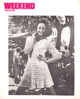 vintage weekend crochet pattern lacy dress 1969