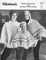 vintage poncho knitting pattern