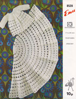 vintage crochet pattern baby shawl jacket 1970s