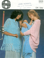 vintage knitting pattern for stole and shawl