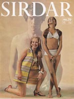 vintage 1970's bikini and coat knitting pattern