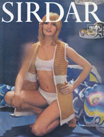 vintage ladies bikini crochet pattern swim suit 1970s sirdar61