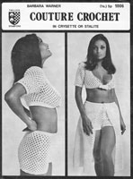 vintage crochet pattern for bikini and jacket 1970