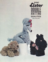vintage toy knitting pattern poodles
