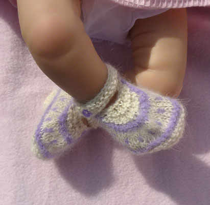 hand knitted baby shoes