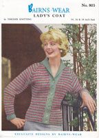 vintage ladies jacket in fair isle knitting pattern