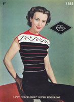 Stunning ladies sleeveless jumper knitting pattern