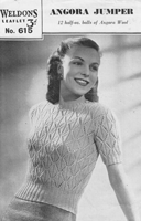 vintage ladies summer jumper knitting pattern 1940s