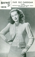 Vintage Fair Isle Cardigan knitting pattern