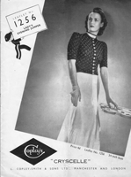 vintage ladies 1940s beaded evening jacket knitting pattern 1930s