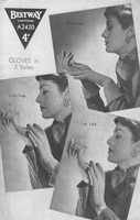 vintage 1940s ladies glove knitting pattern