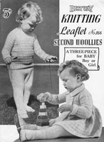 vintage baby knitting pattern for pramset