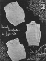 vintage mens's sleeveless pullover or tank top knitting pattern 1940s