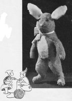 vintage rabbit knitting pattern 1940s