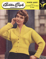 Stunning vintage ladies winter jacket knitting pattern