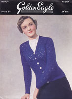 Great vintage knitting pattern for ladies cardigan